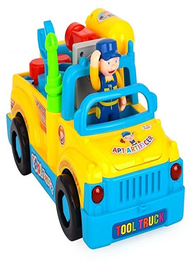 Mayatra's Multifunctional Toy Tool Truck with Various Tools, Lights and Music, Bump and Go Action - Image 1